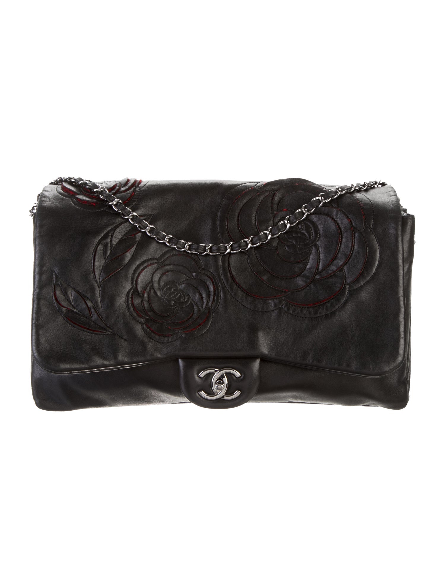 CHANEL PARIS SHANGHAI CAMELLIA FLAP BAG