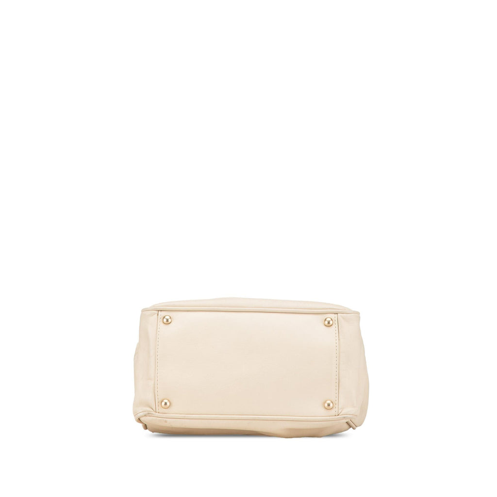 Chanel Camellia Lambskin Logo Tote