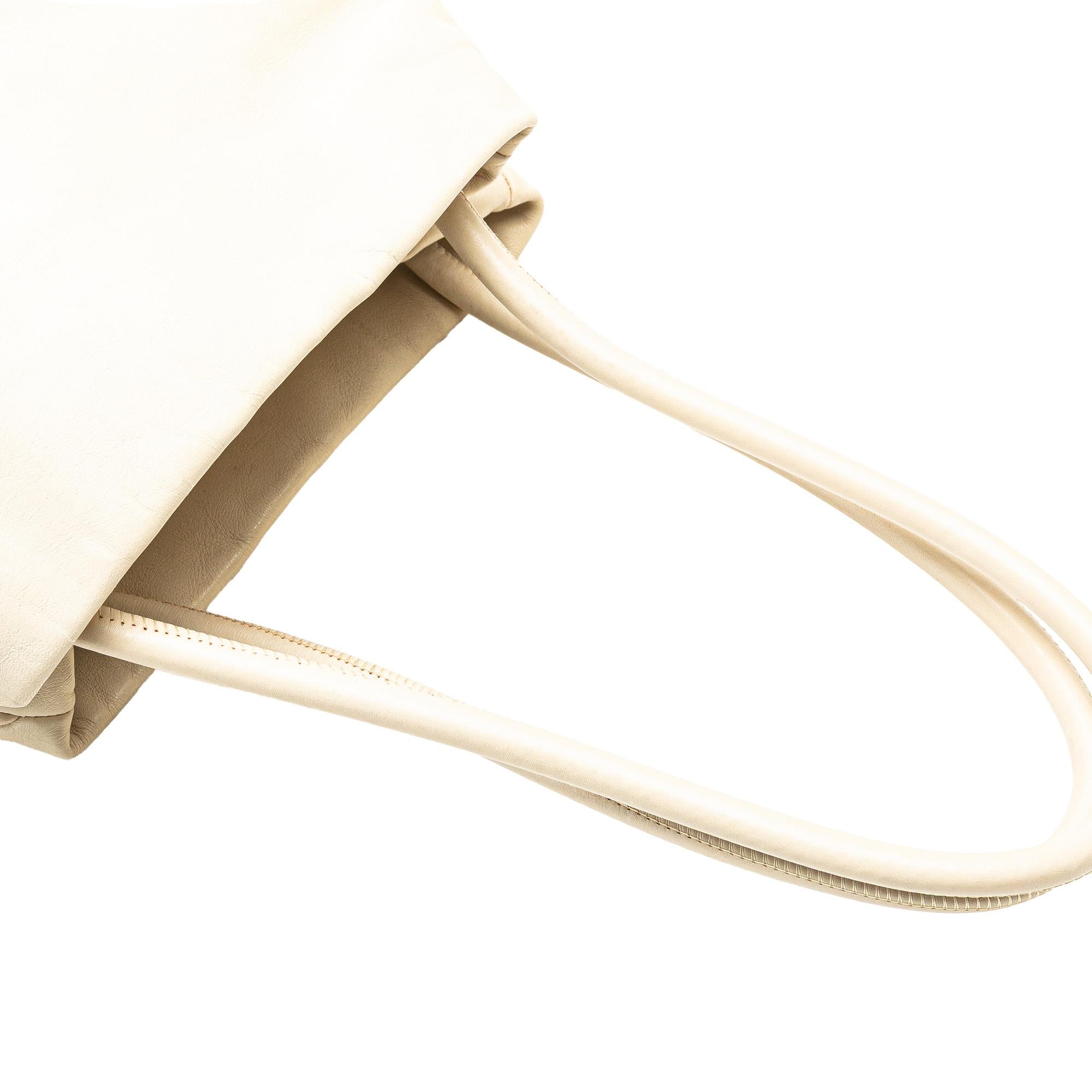 Chanel Camellia Lambskin Logo Tote