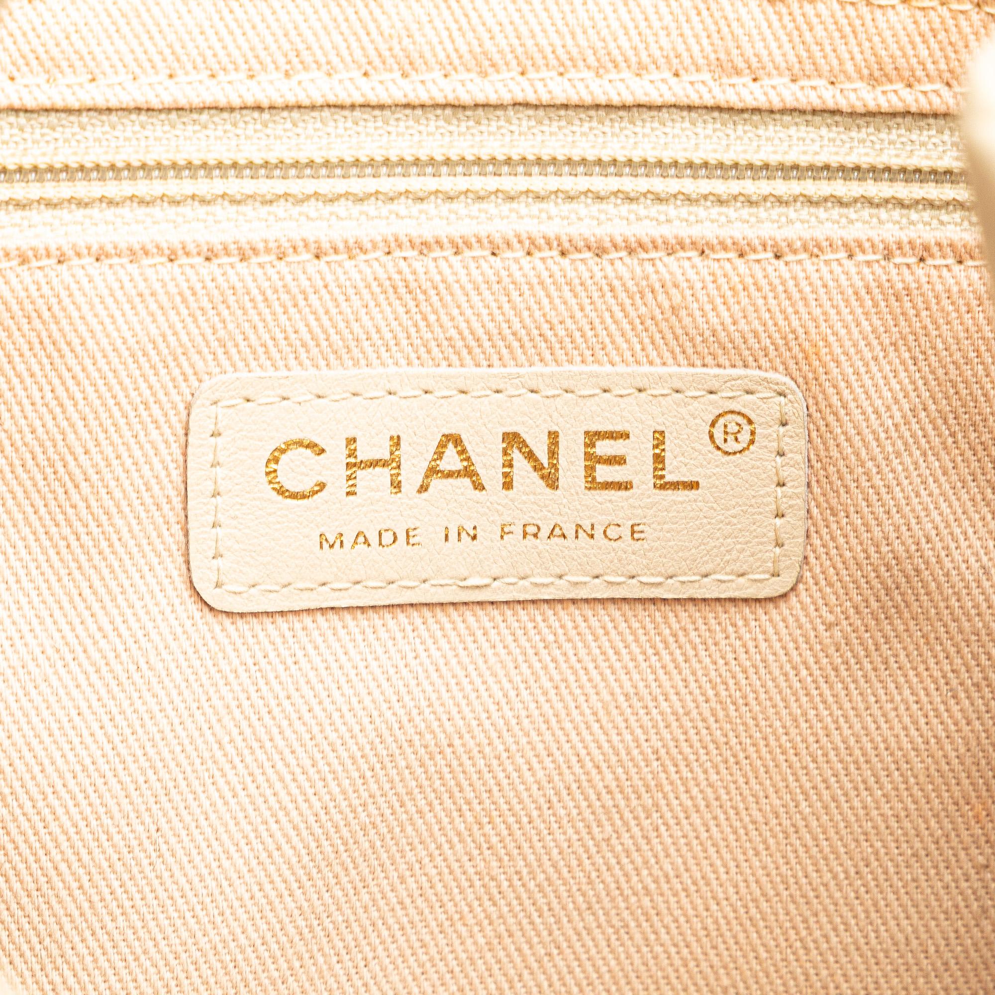 Chanel Camellia Lambskin Logo Tote