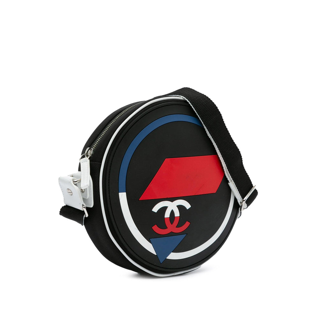 Chanel Canvas And Rubber Airlines Round Crossbody (SHG-JtvBer)