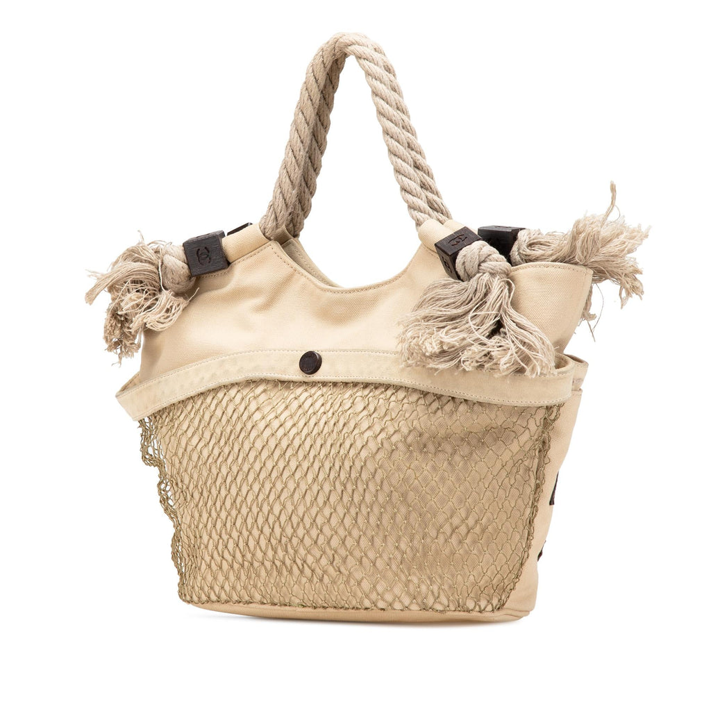 Chanel Canvas Cruise Rope Cabas Tote