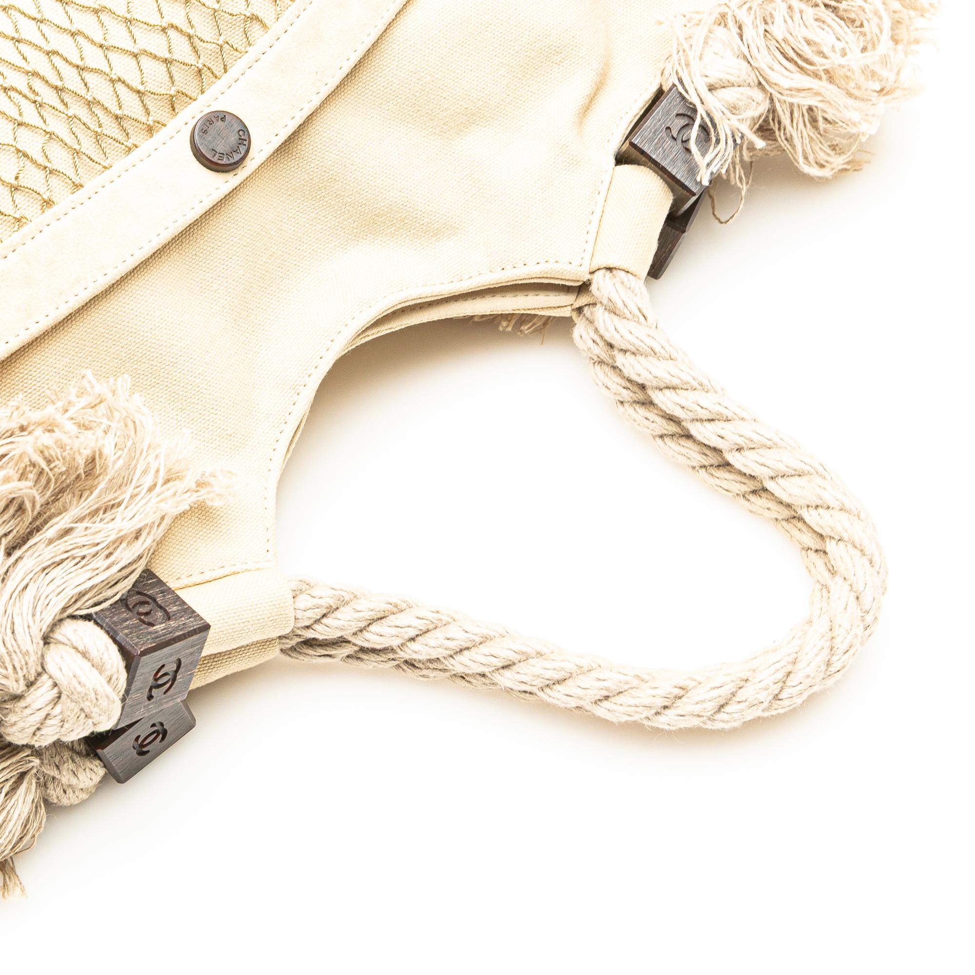 Chanel Canvas Cruise Rope Cabas Tote