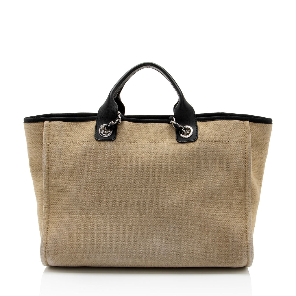 Chanel Canvas Deauville Medium Tote (SHF-SYyjAd)