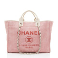 Chanel Woven Straw Deauville Medium Tote
