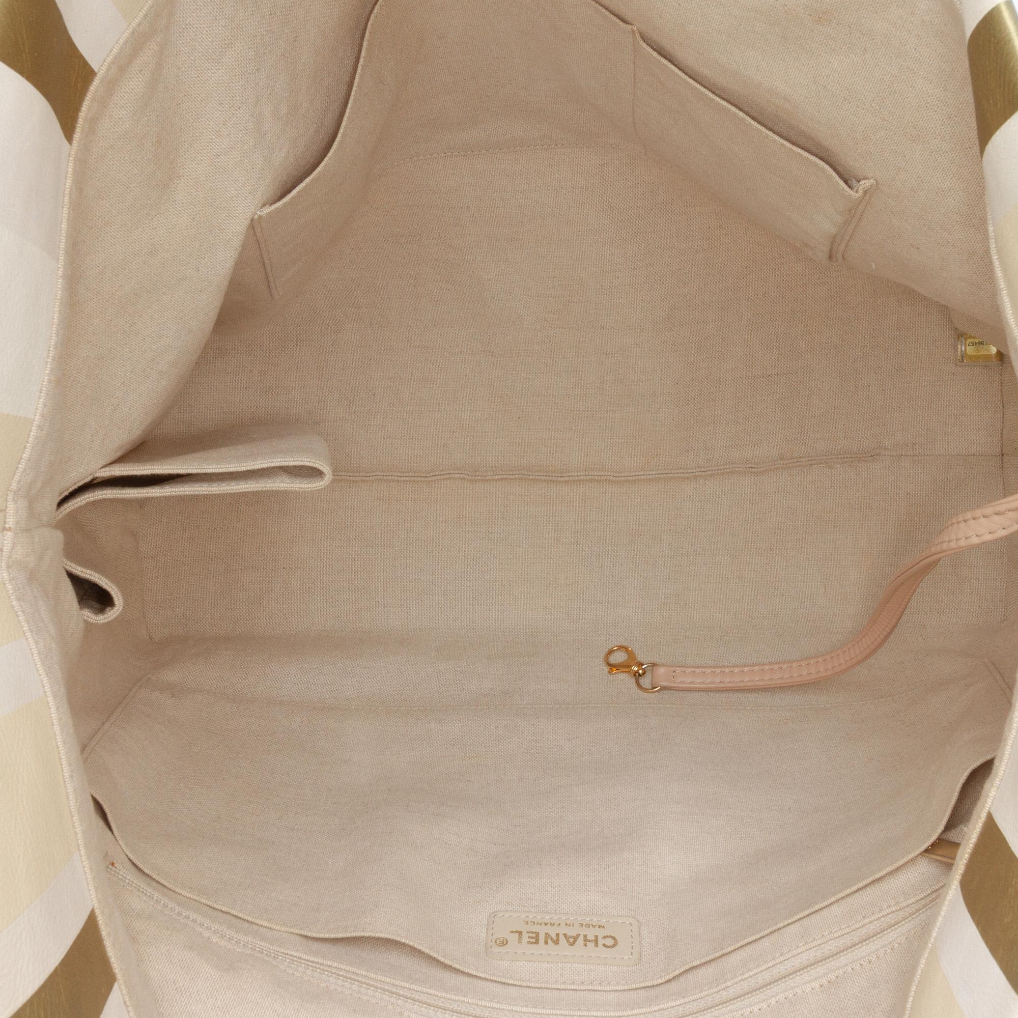Chanel Canvas Floral Shopping Tote
