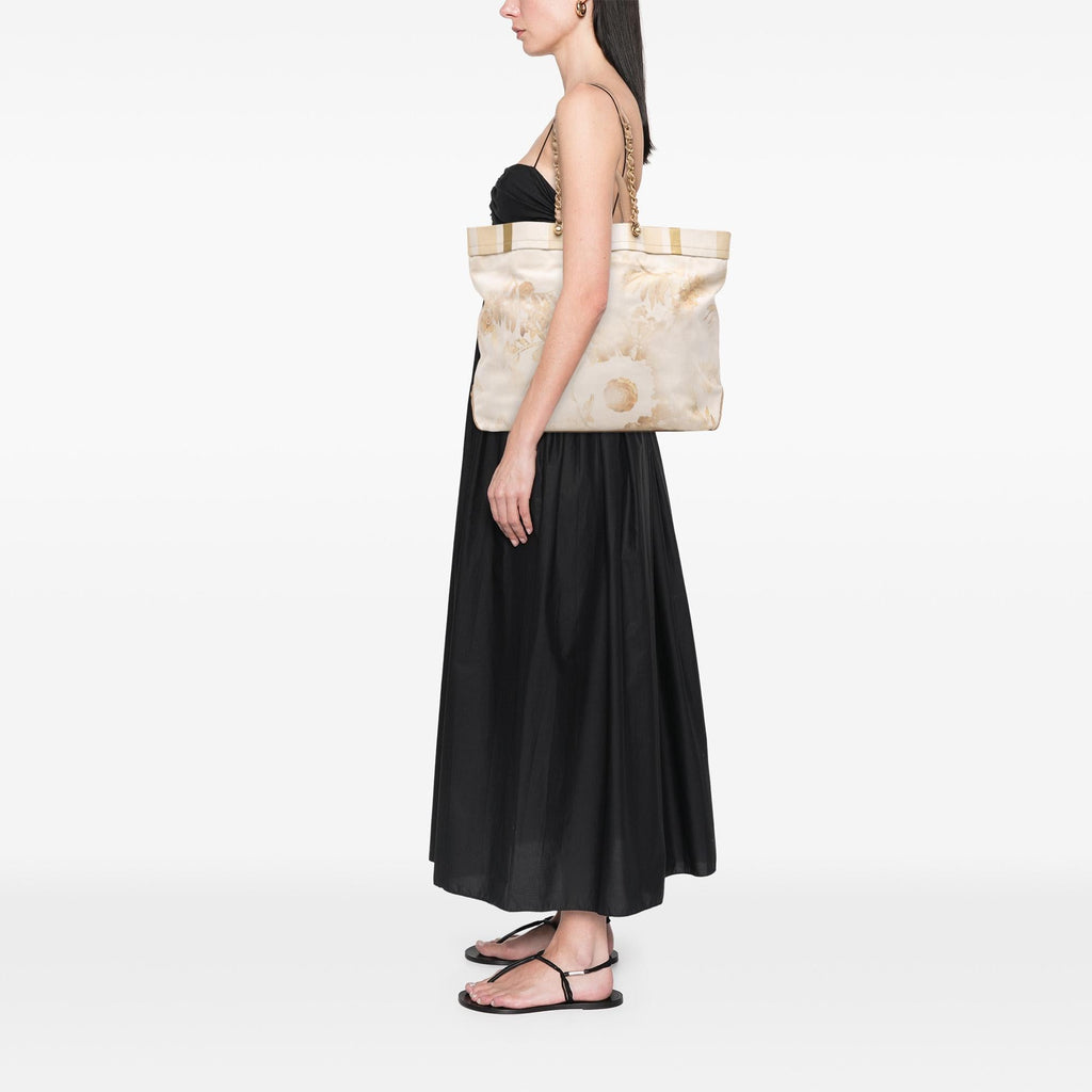 Chanel Canvas Floral Shopping Tote
