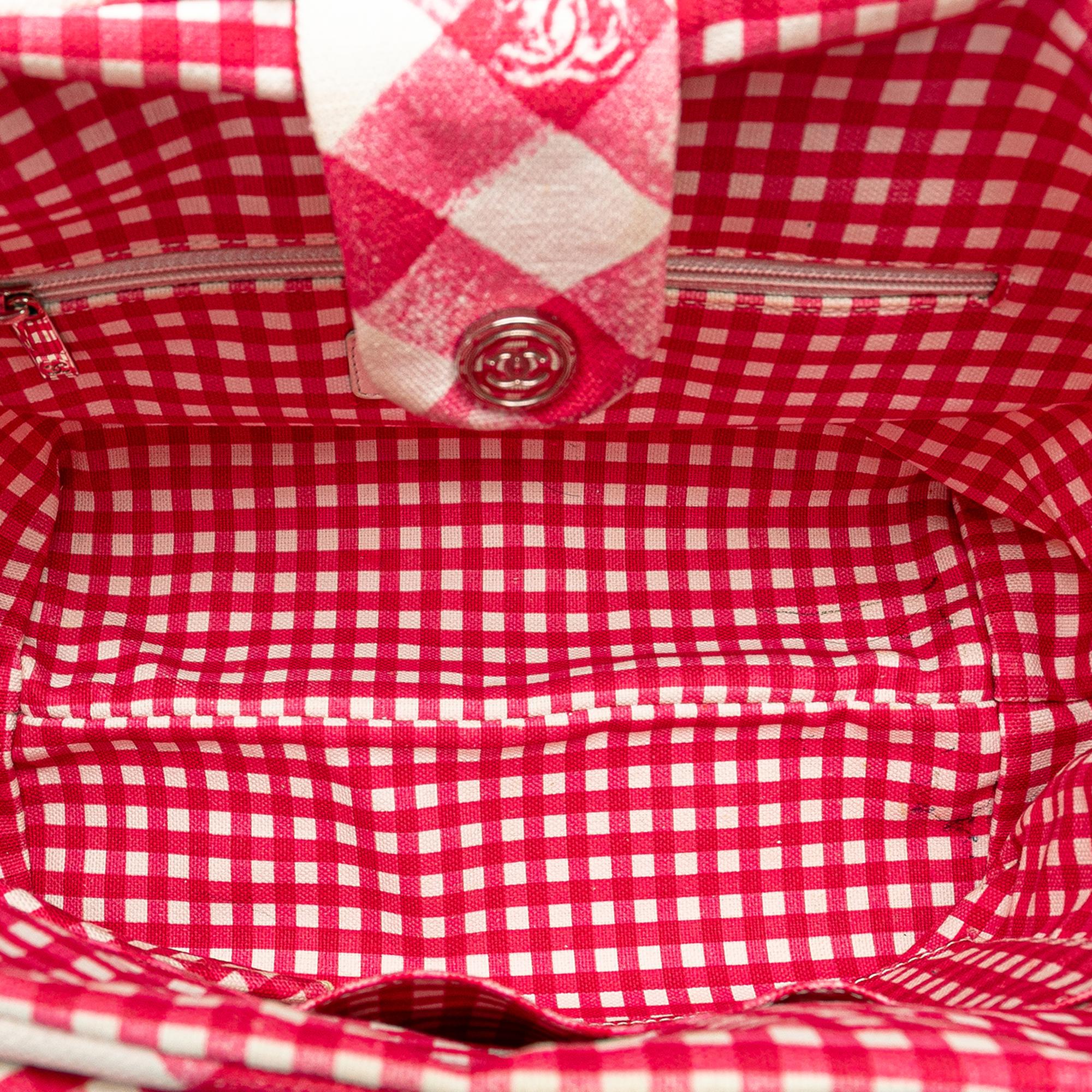 Chanel Canvas Gingham Handbag
