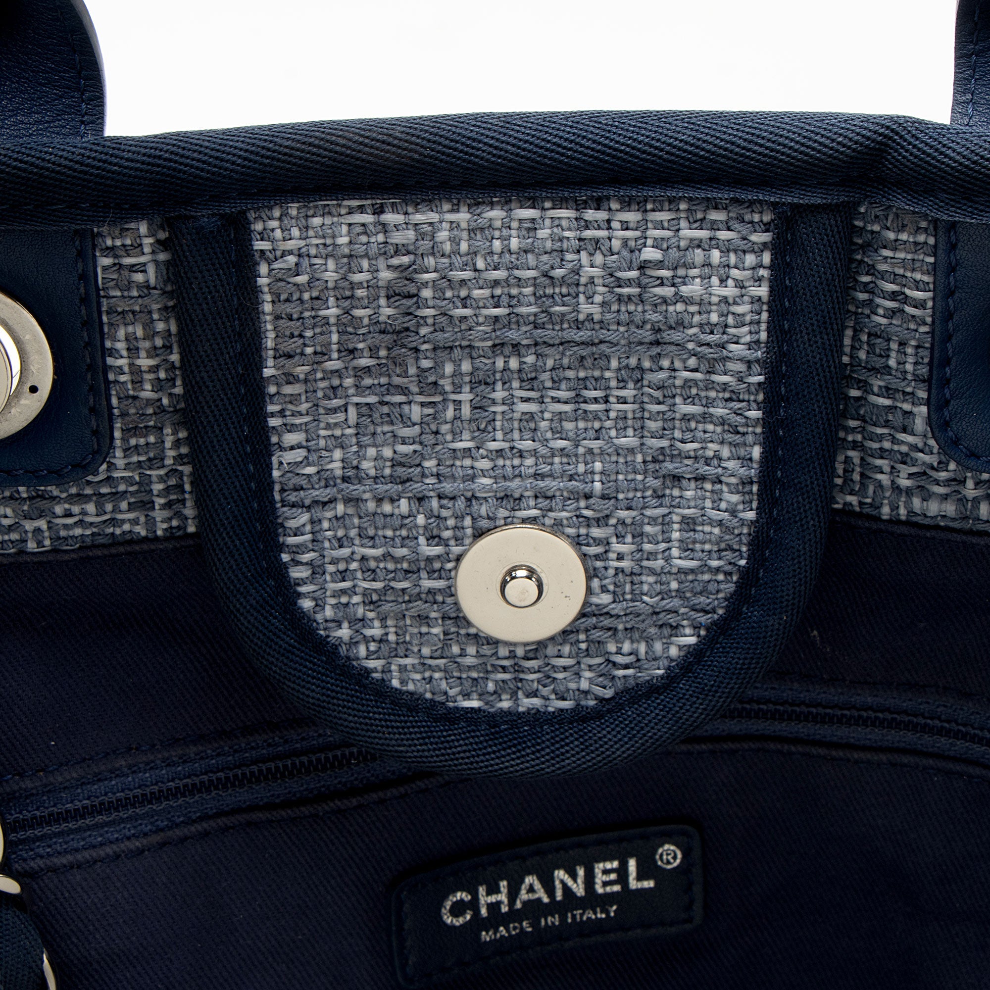 Chanel Canvas Lurex Deauville Medium Tote
