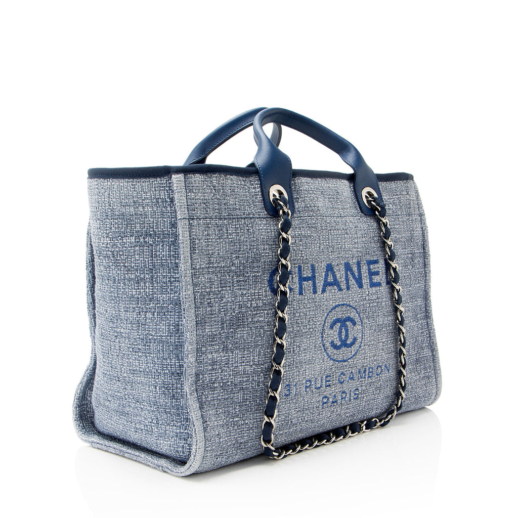 Chanel Canvas Lurex Deauville Medium Tote