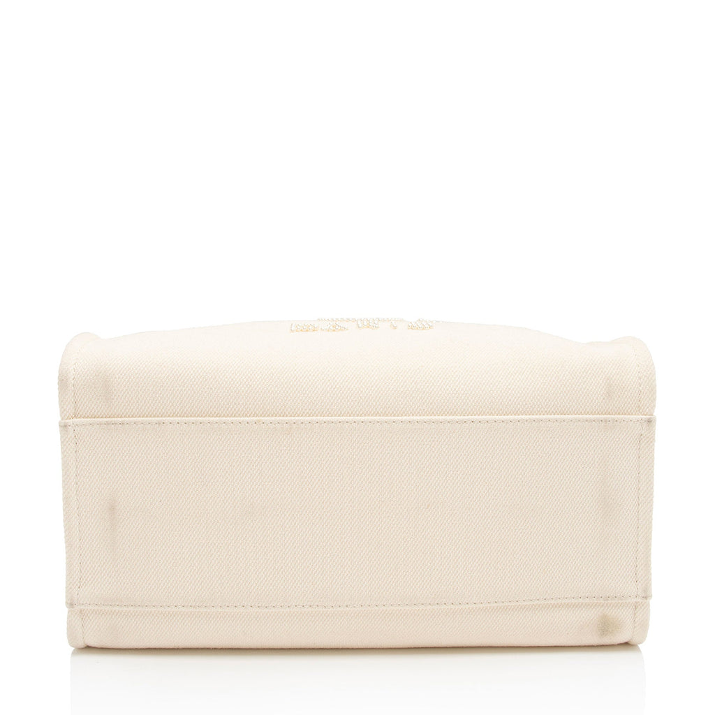 Chanel Canvas Pearl Deauville Medium Tote (SHF-Hmgrlc)
