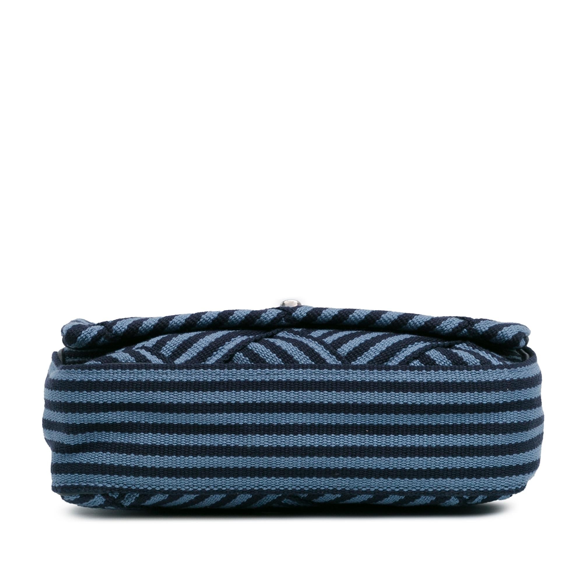 Chanel Canvas Stripe Flap Bag