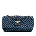 Chanel Canvas Stripe Flap Bag