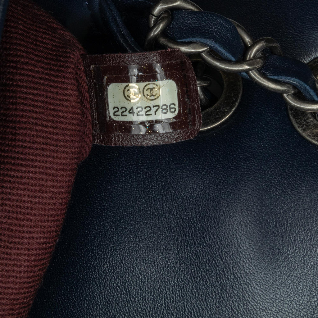 Chanel Canvas Stripe Flap Bag