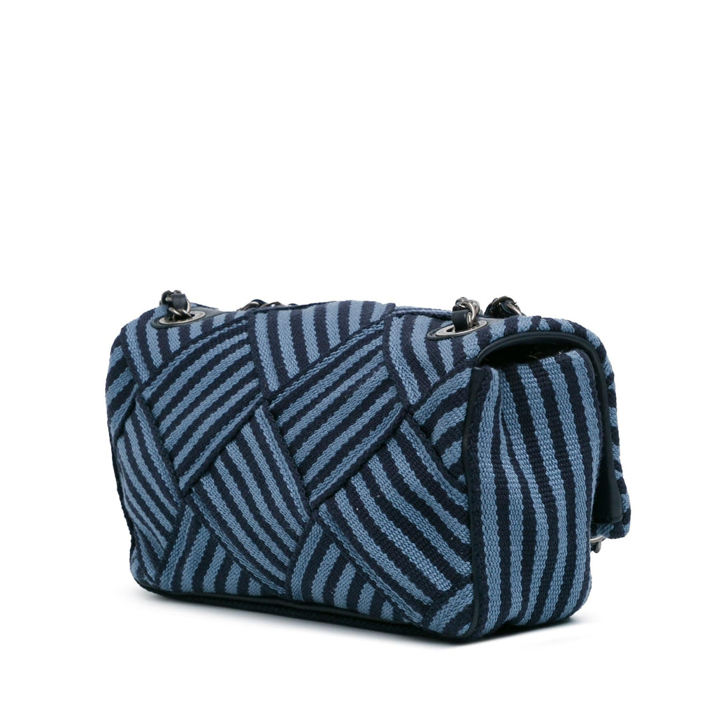 Chanel Canvas Stripe Flap Bag