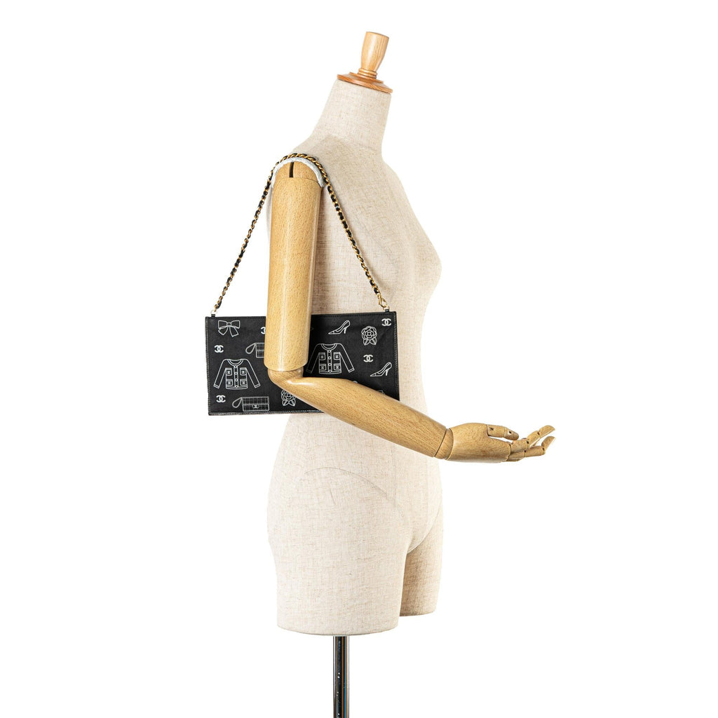 Chanel Canvas Symbols Chain Pochette