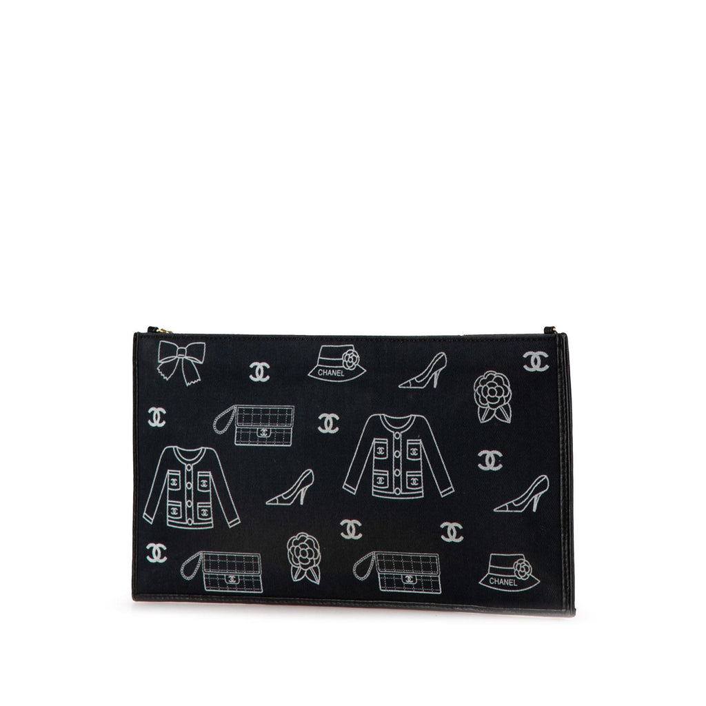 Chanel Canvas Symbols Chain Pochette