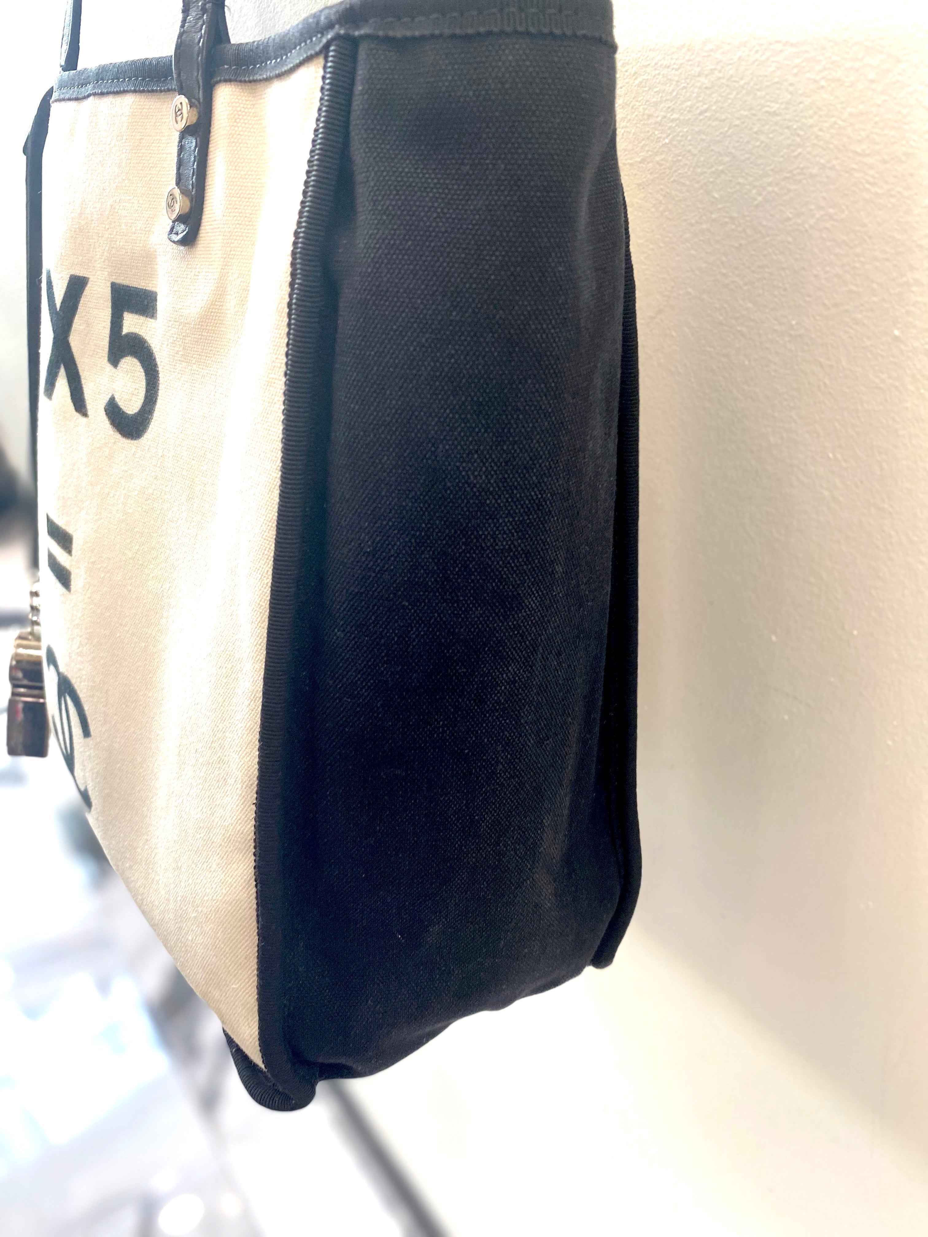 CHANEL LET'S DEMONSTRATE CANVAS TOTE BAG