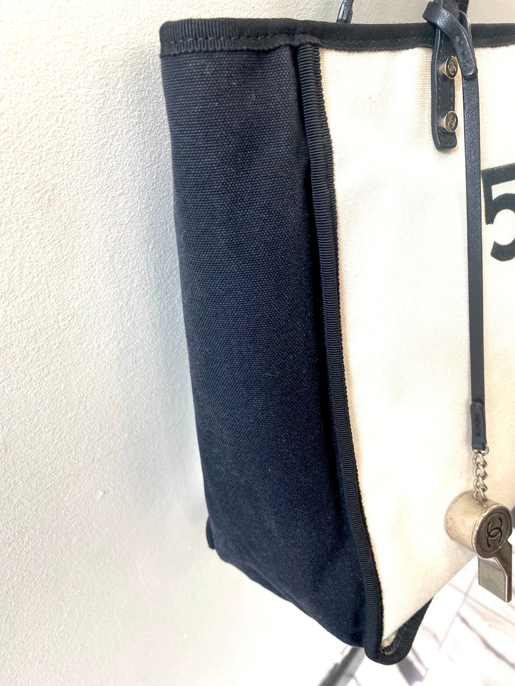 CHANEL LET'S DEMONSTRATE CANVAS TOTE BAG