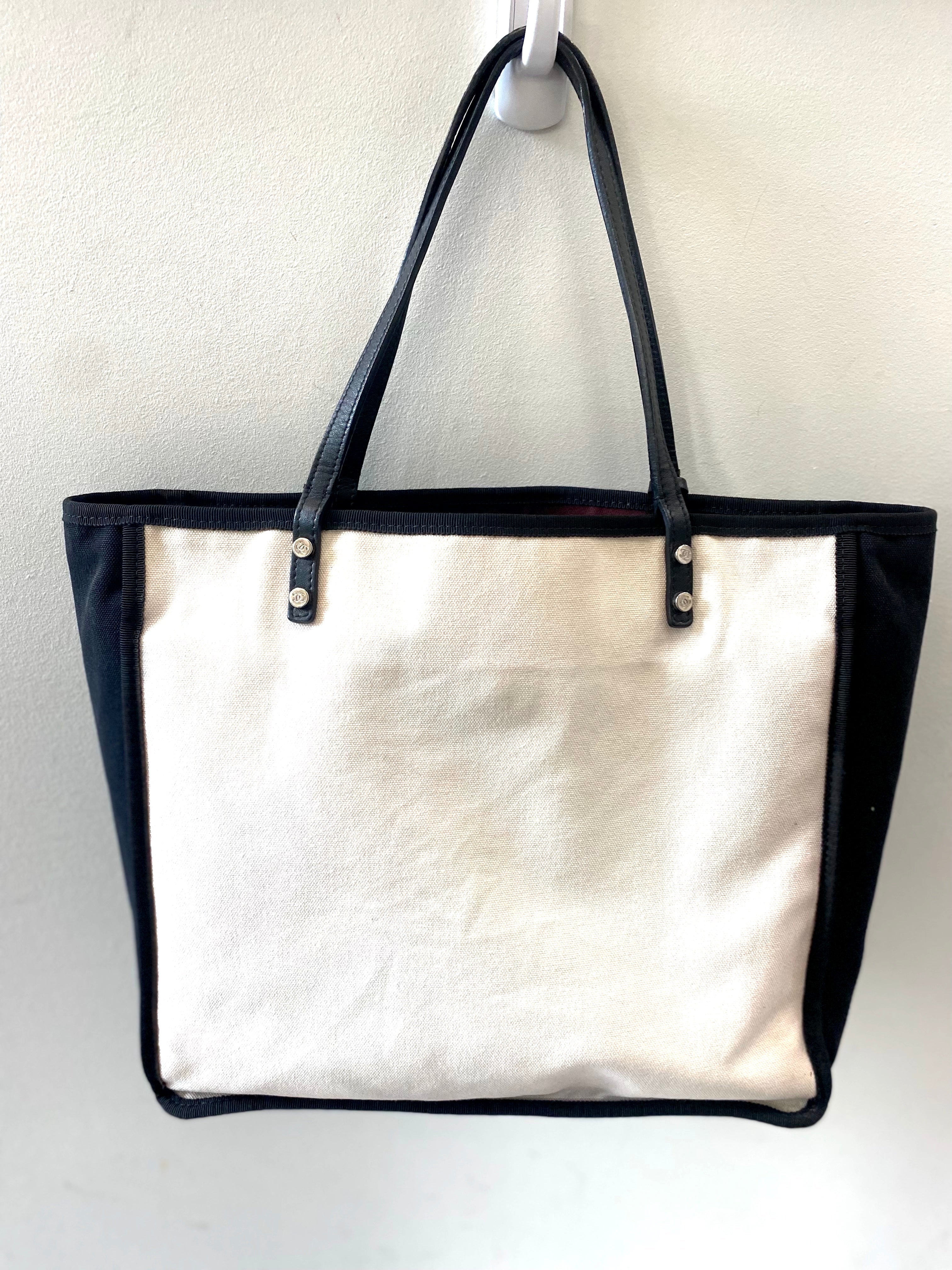 CHANEL LET'S DEMONSTRATE CANVAS TOTE BAG