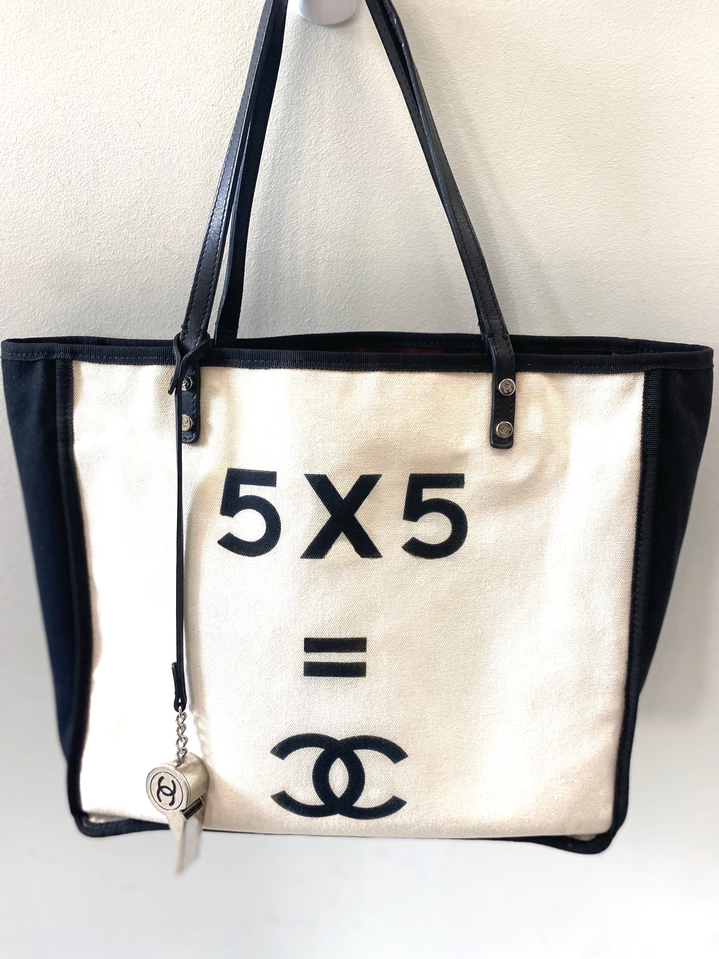 CHANEL LET'S DEMONSTRATE CANVAS TOTE BAG