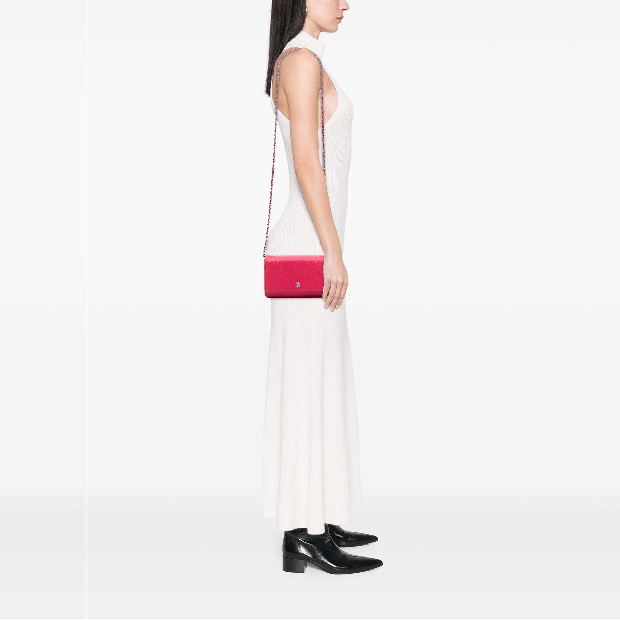 Chanel Caviar Bicolor CC Wallet On Chain