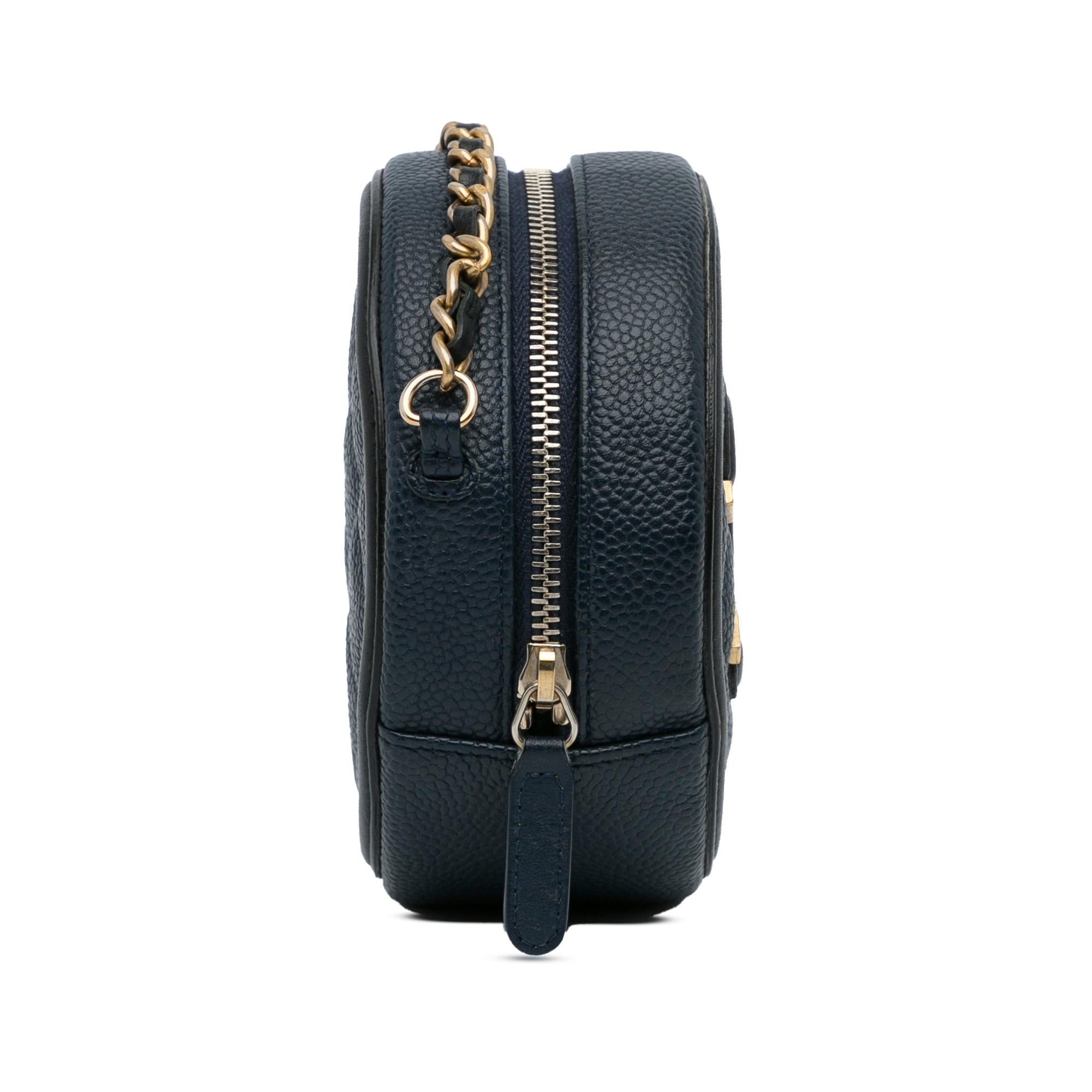 Chanel Caviar CC Filigree Round Crossbody Bag (SHG-ai93Fn)
