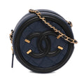 Chanel Caviar CC Filigree Round Crossbody Bag