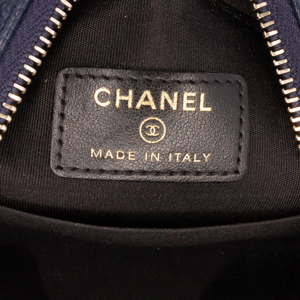 Chanel Caviar CC Filigree Round Crossbody Bag