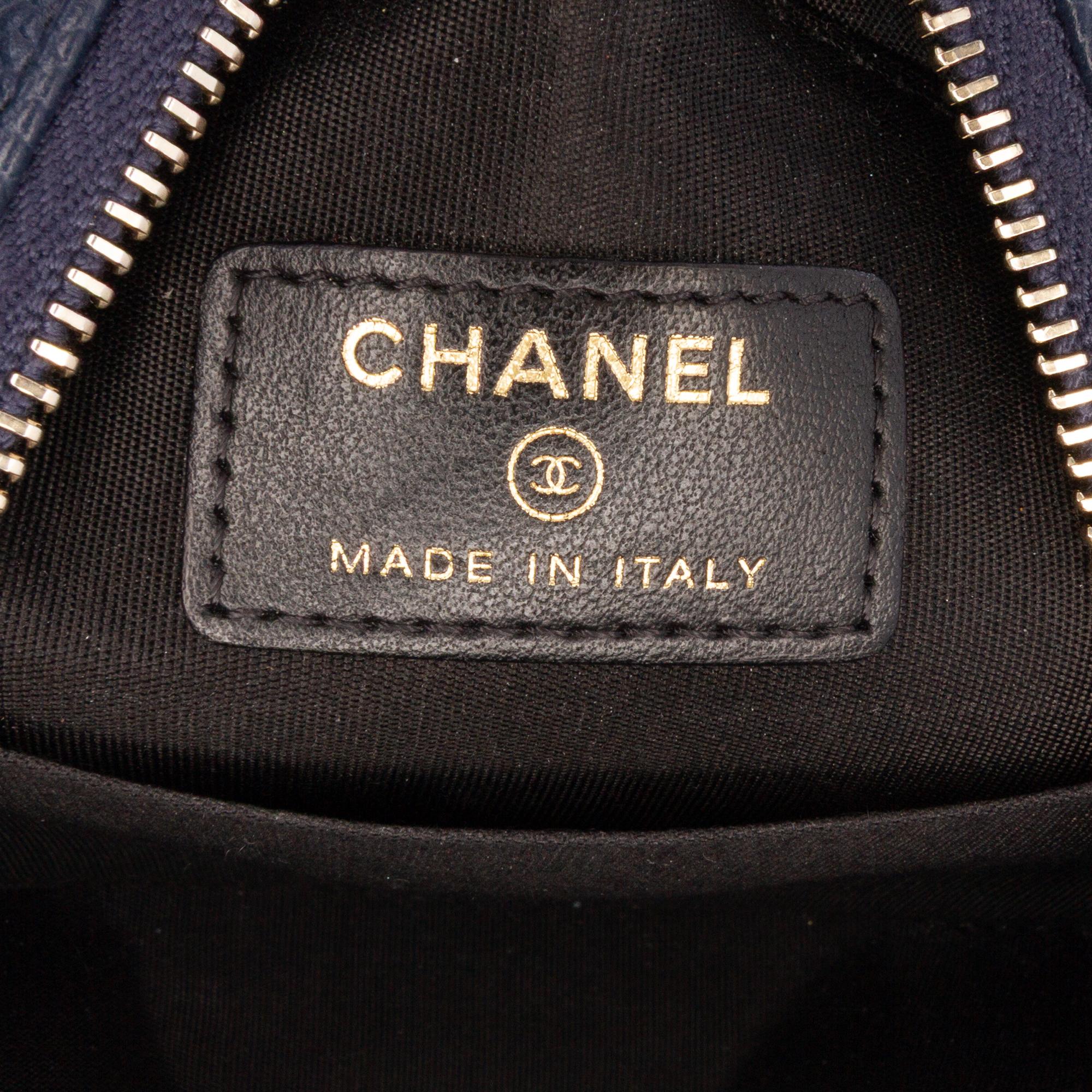 Chanel Caviar CC Filigree Round Crossbody Bag