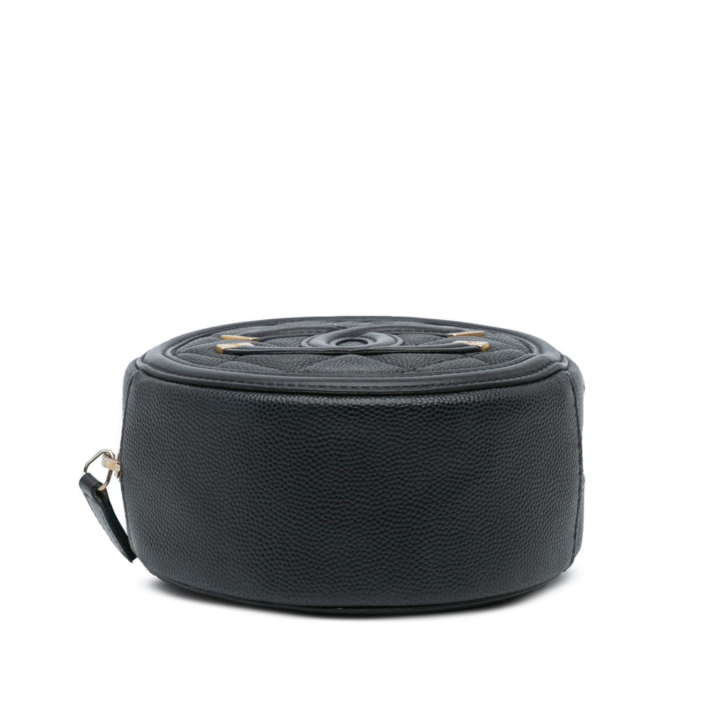 Chanel Caviar CC Filigree Round Crossbody
