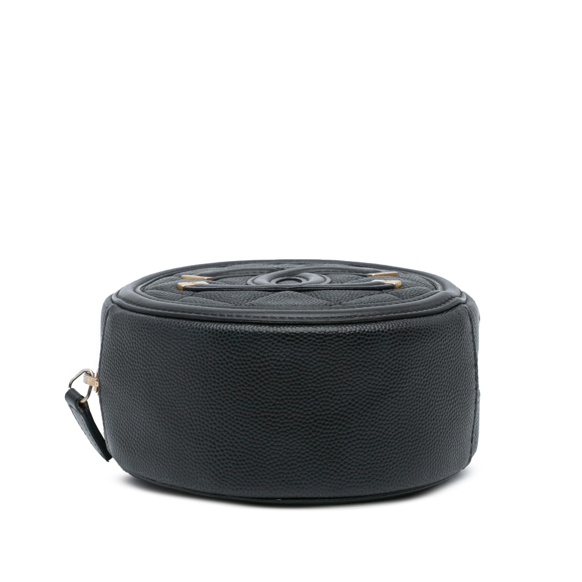 Chanel Caviar CC Filigree Round Crossbody