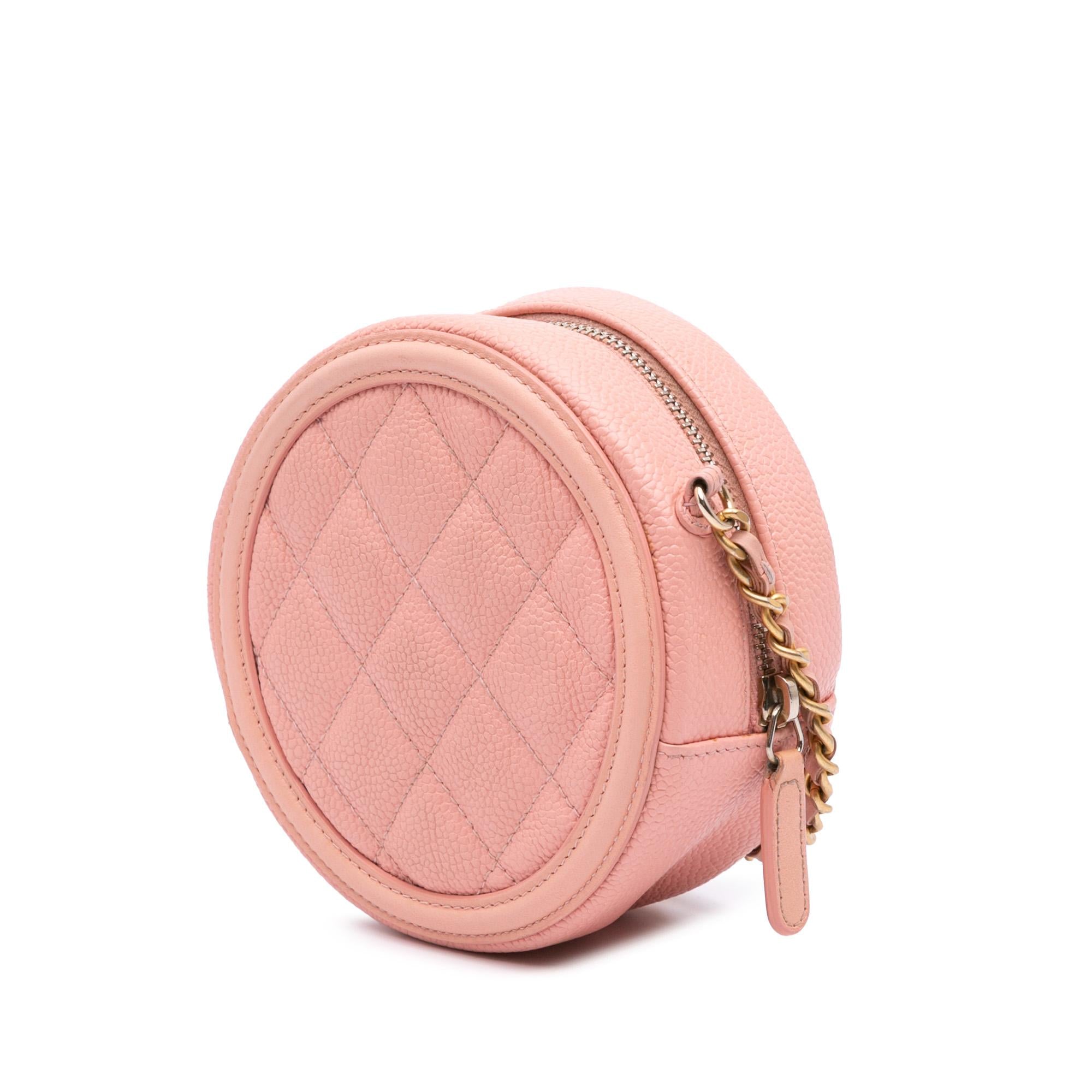 Chanel Caviar CC Filigree Round Crossbody