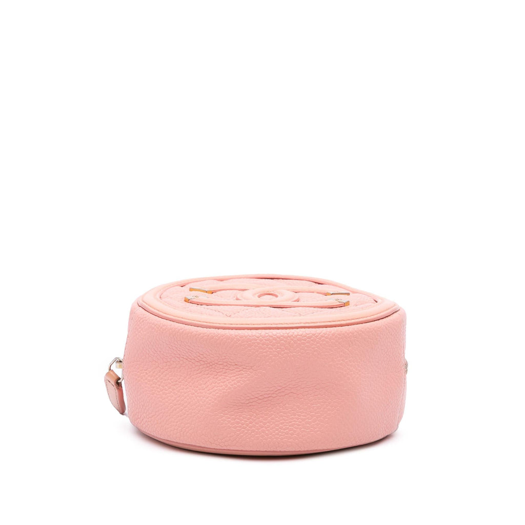 Chanel Caviar CC Filigree Round Crossbody