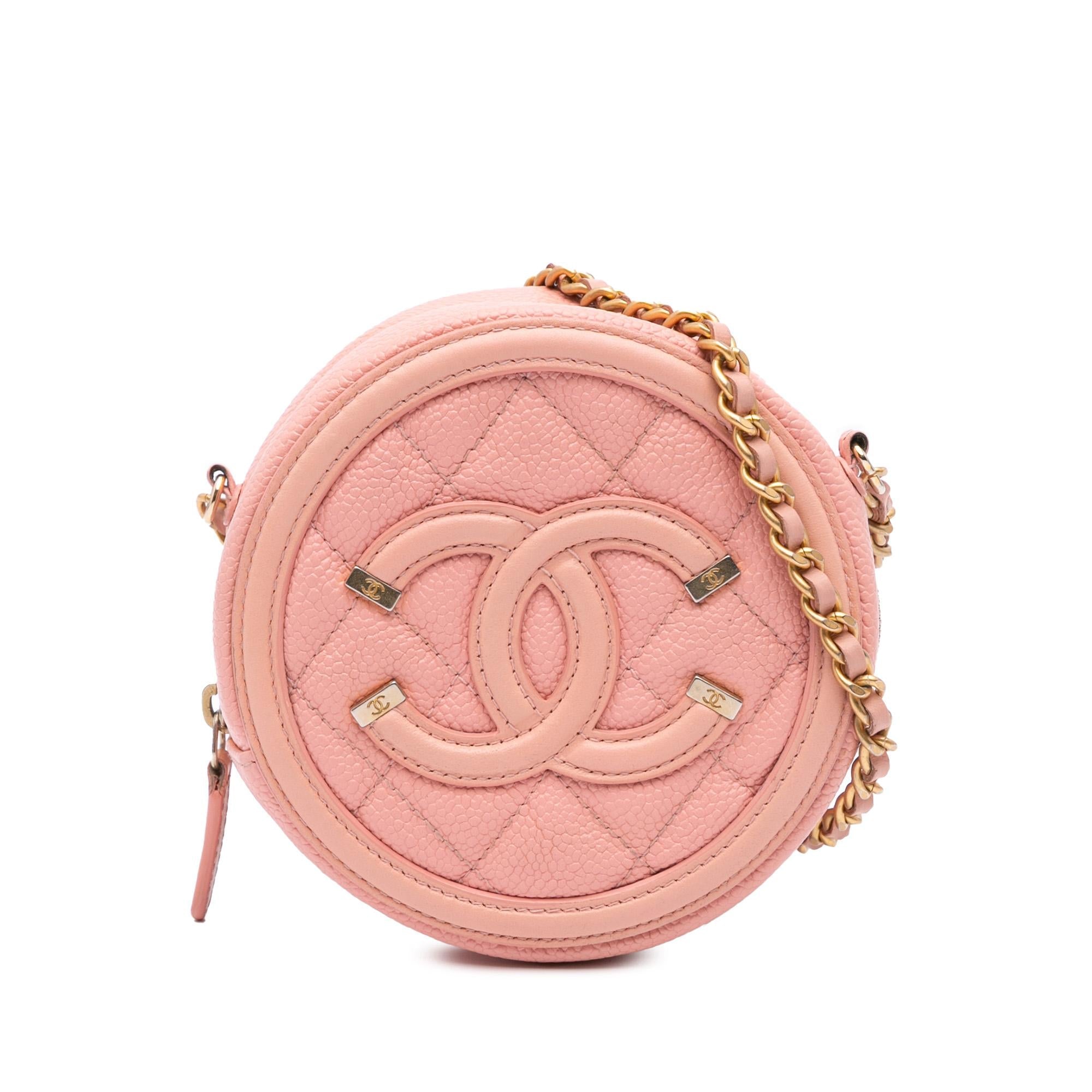 Chanel Caviar CC Filigree Round Crossbody