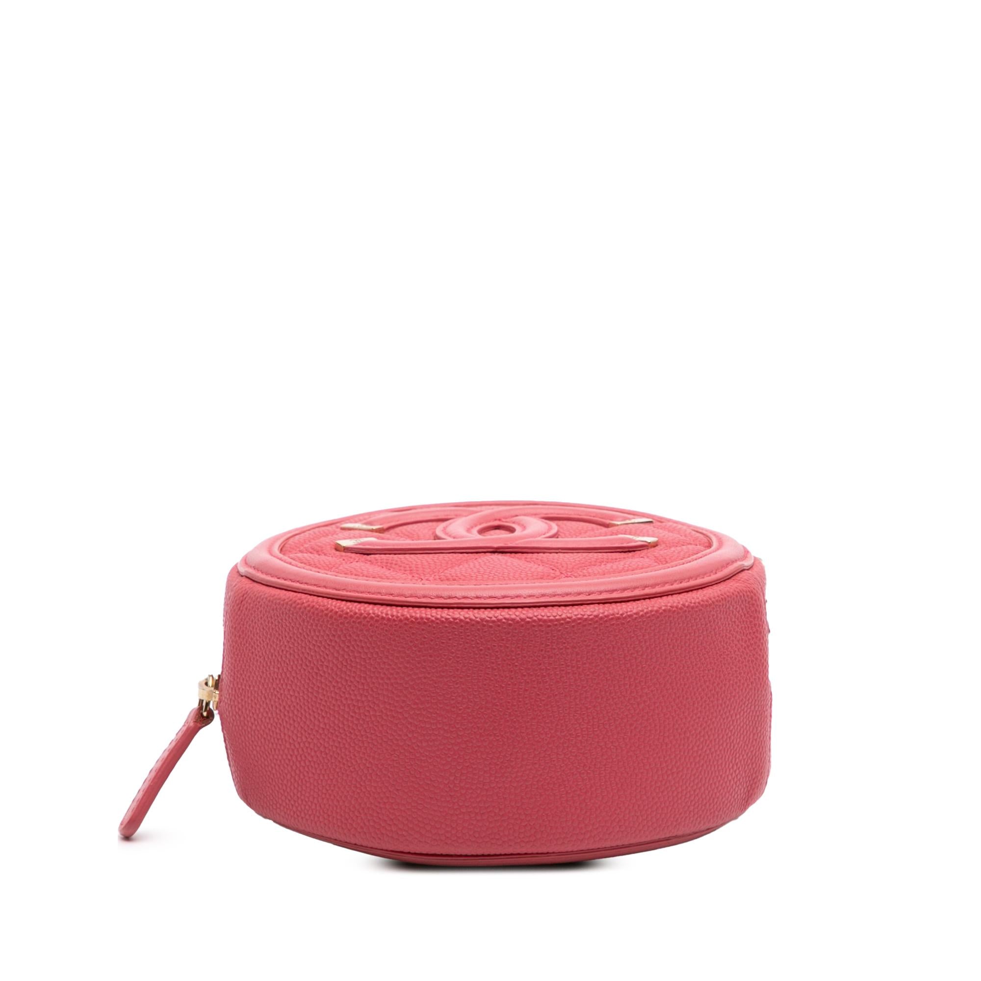 Chanel Caviar CC Filigree Round Crossbody