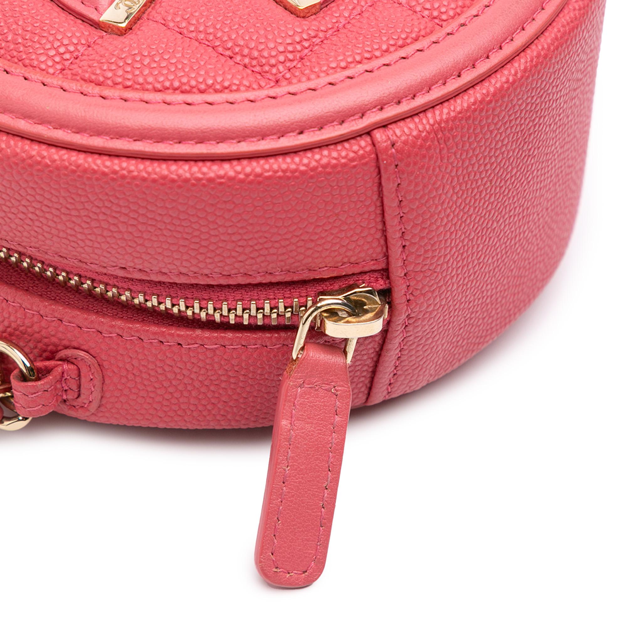 Chanel Caviar CC Filigree Round Crossbody