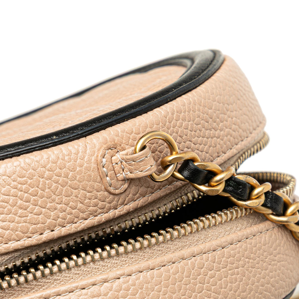 Chanel Caviar CC Filigree Round Crossbody
