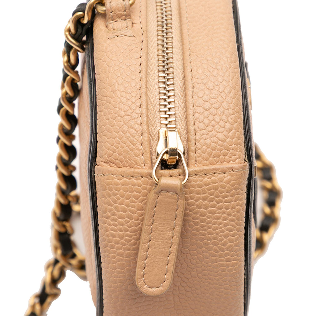 Chanel Caviar CC Filigree Round Crossbody