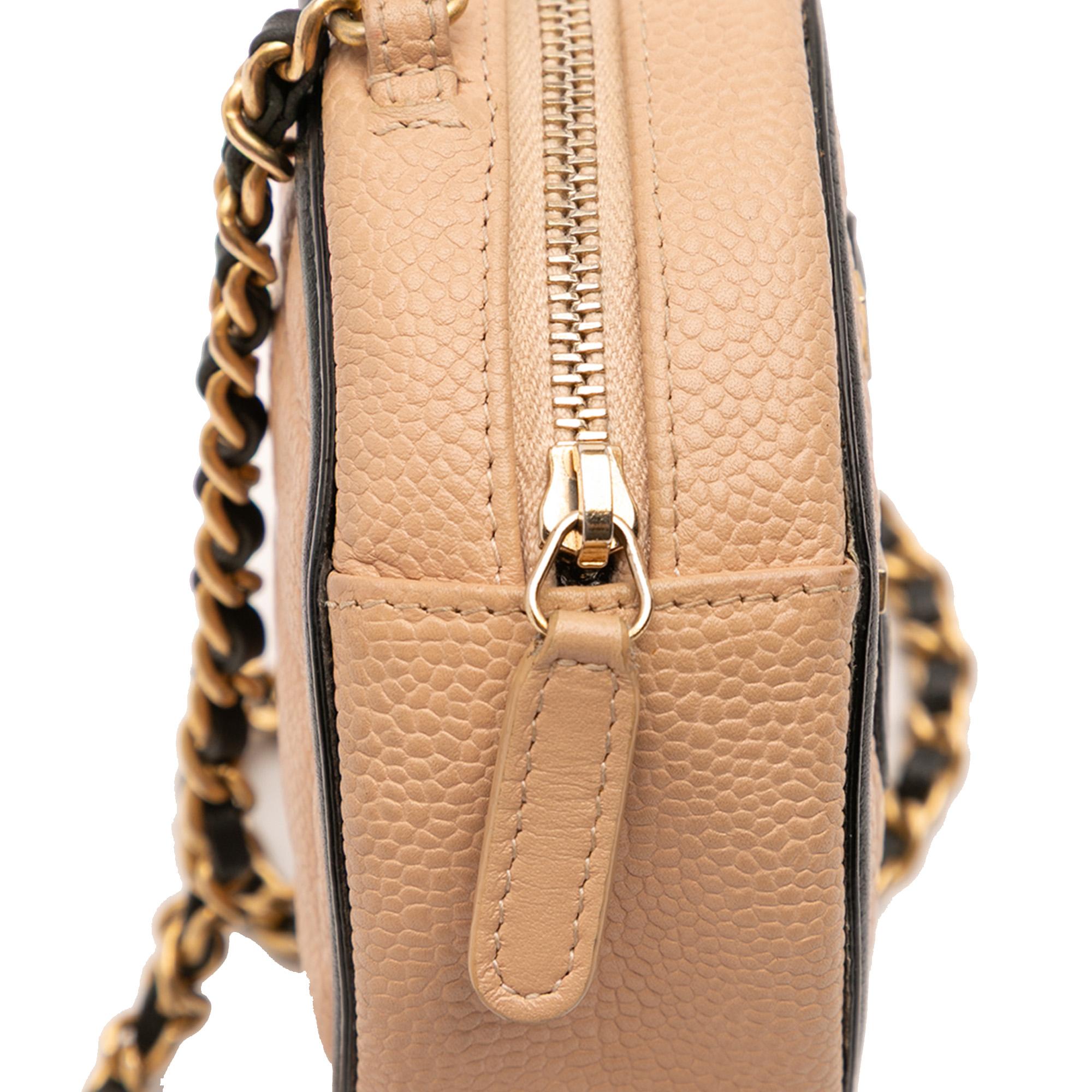Chanel Caviar CC Filigree Round Crossbody