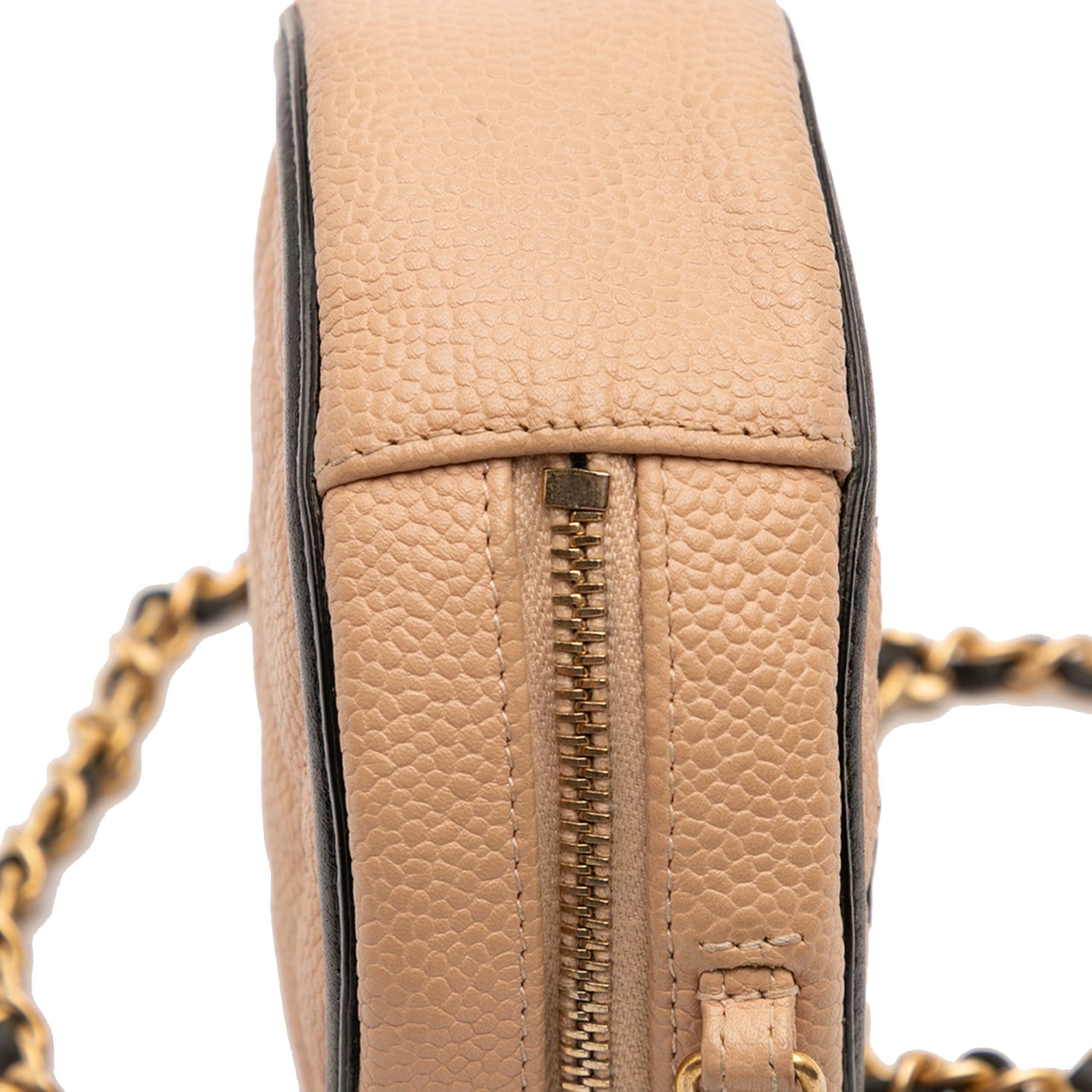 Chanel Caviar CC Filigree Round Crossbody
