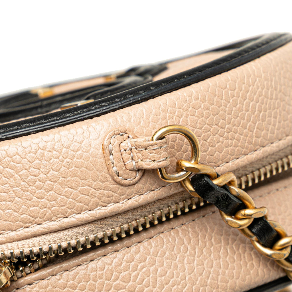 Chanel Caviar CC Filigree Round Crossbody