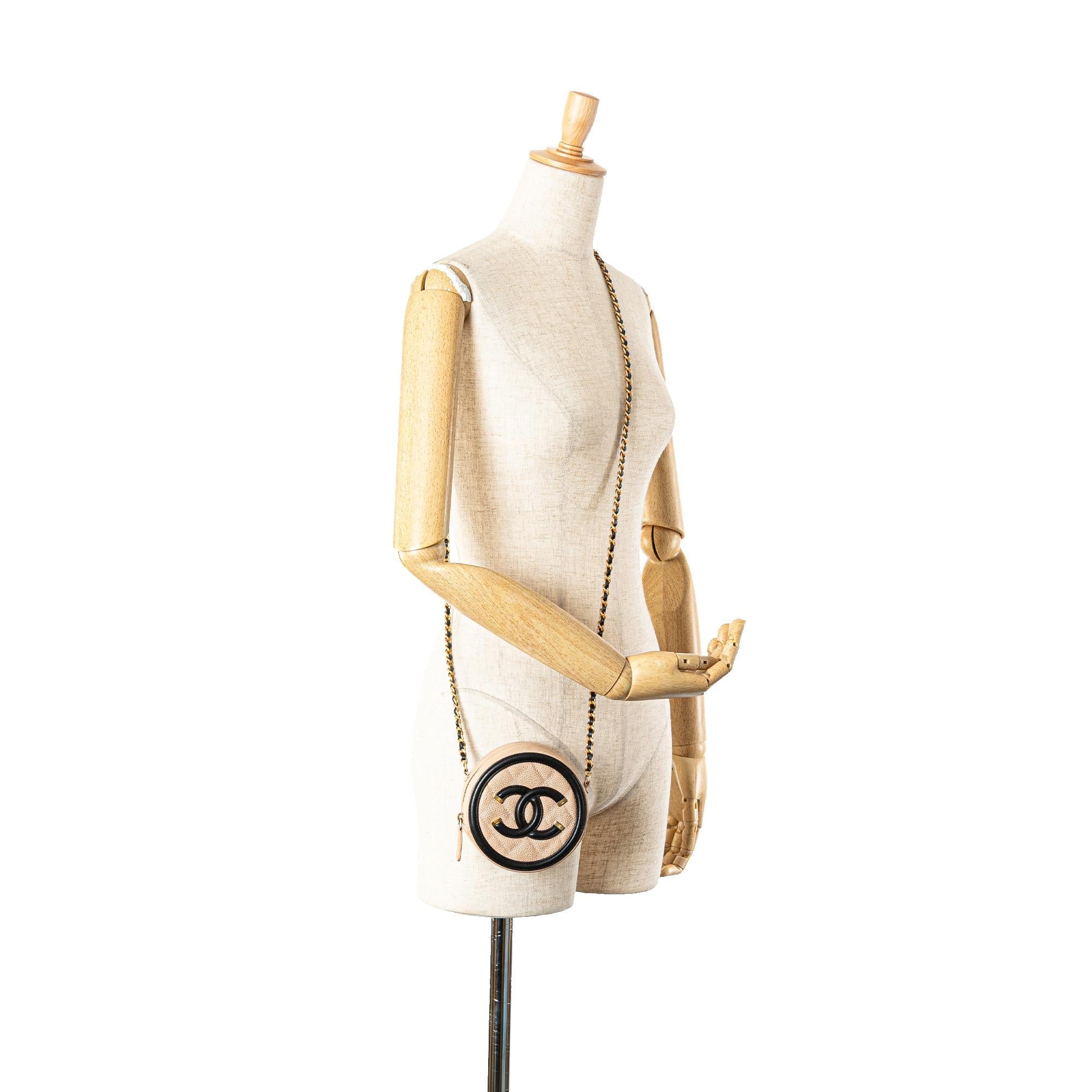 Chanel Caviar CC Filigree Round Crossbody