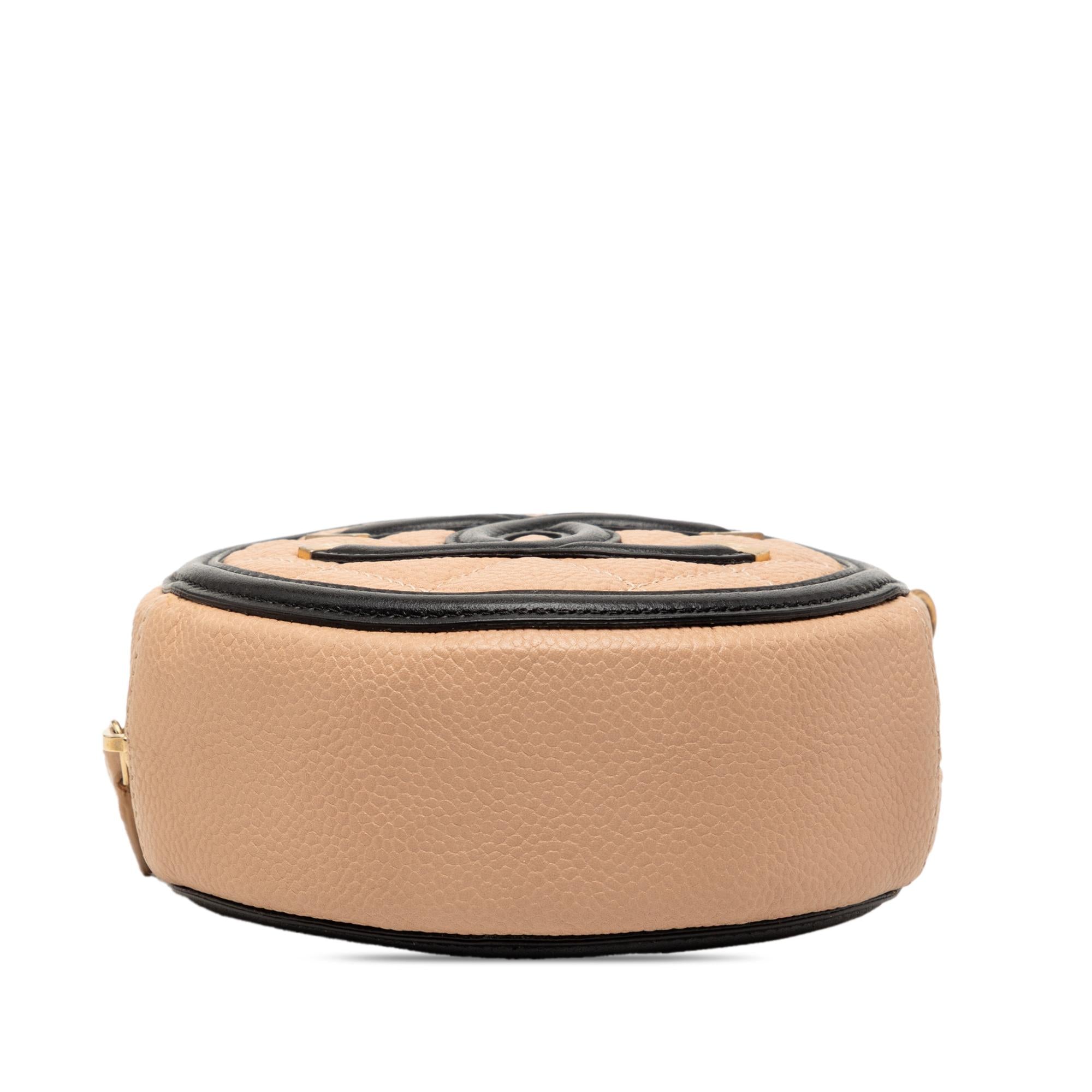 Chanel Caviar CC Filigree Round Crossbody
