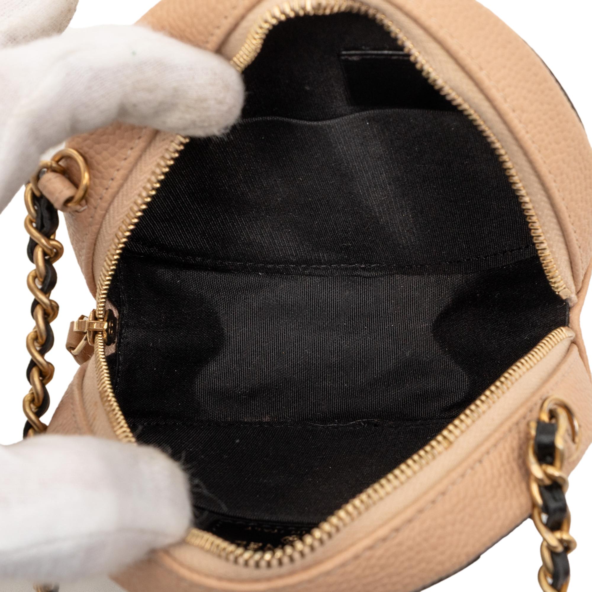 Chanel Caviar CC Filigree Round Crossbody