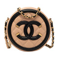 Chanel Caviar CC Filigree Round Crossbody