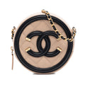 Chanel Caviar CC Filigree Round Crossbody
