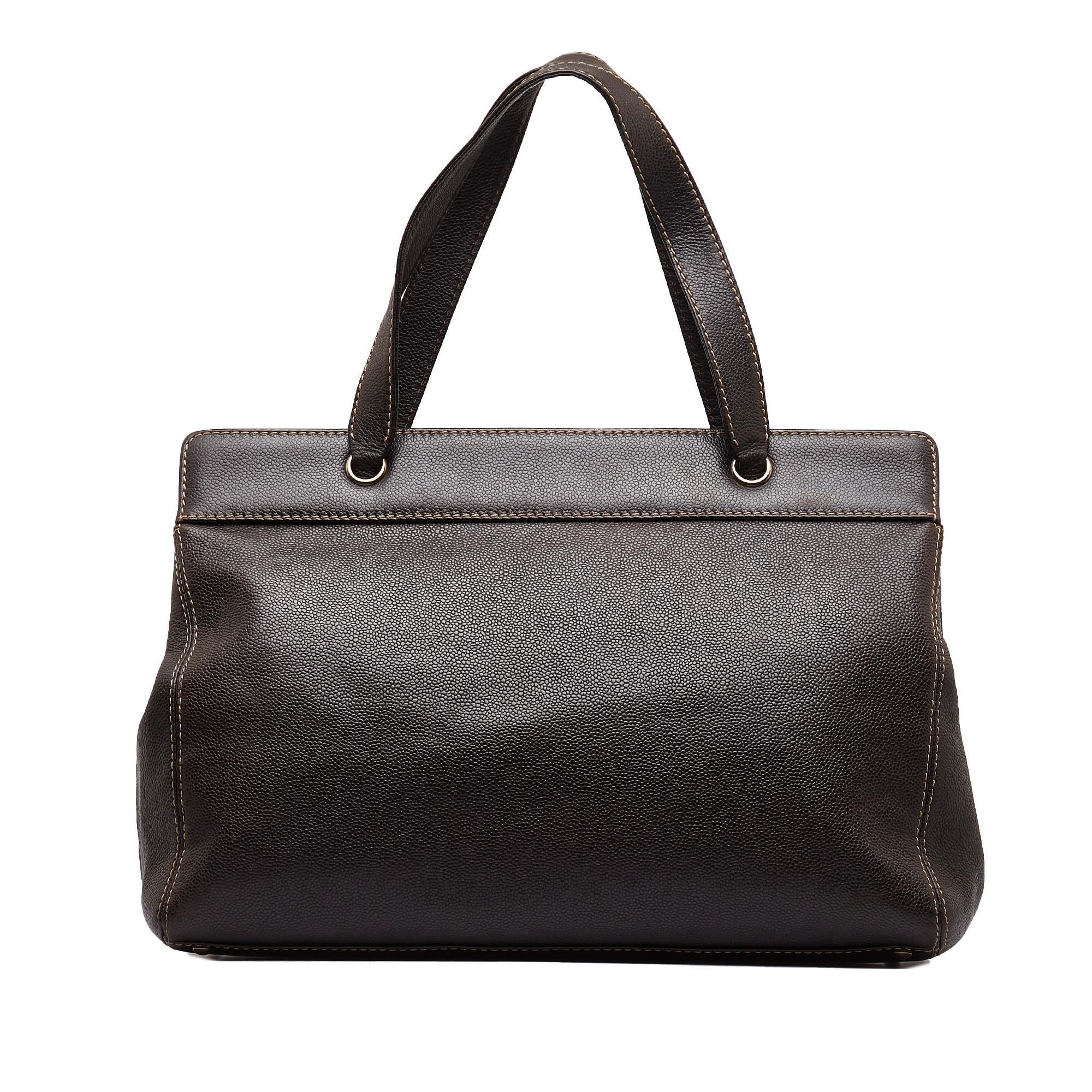 Chanel Caviar Executive Satchel (SHG-eZQRll)