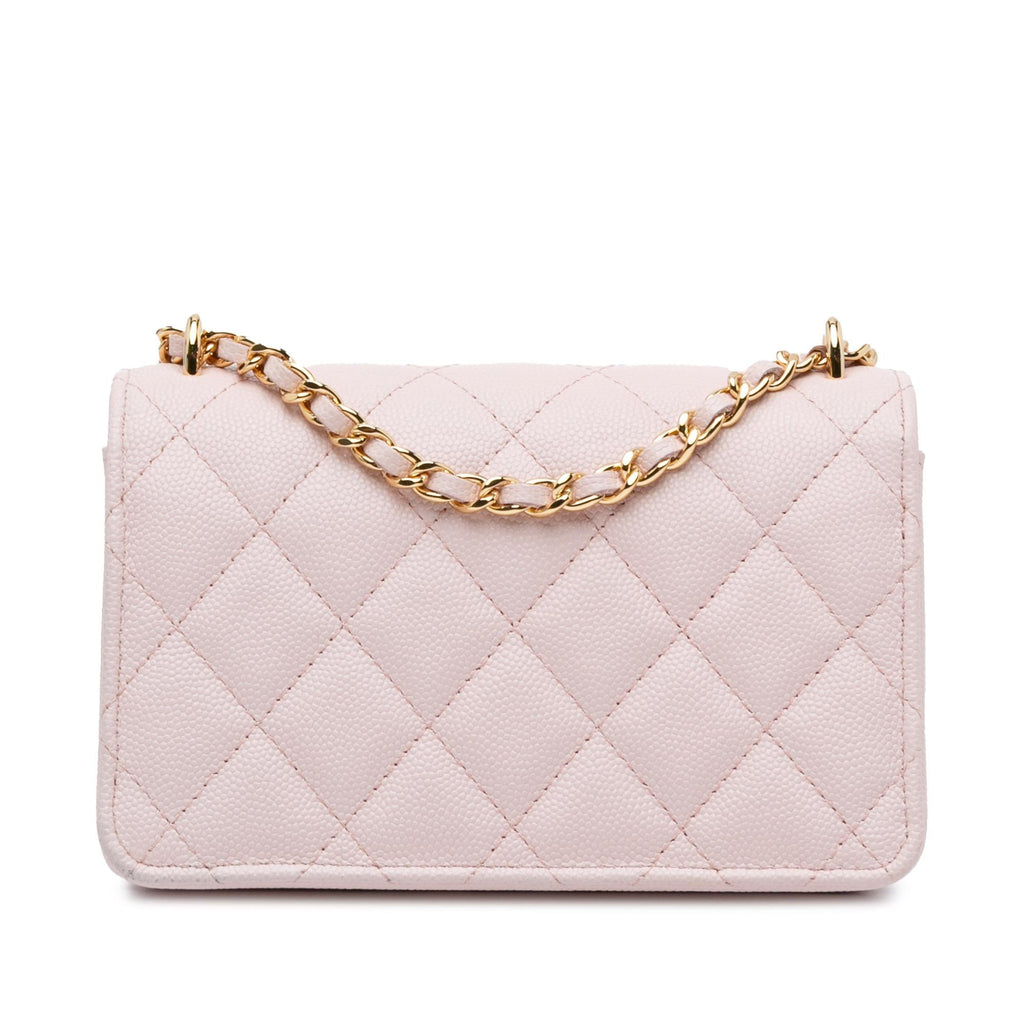 Chanel Caviar Flap Charm Wallet on Chain (SHG-4u15E1)