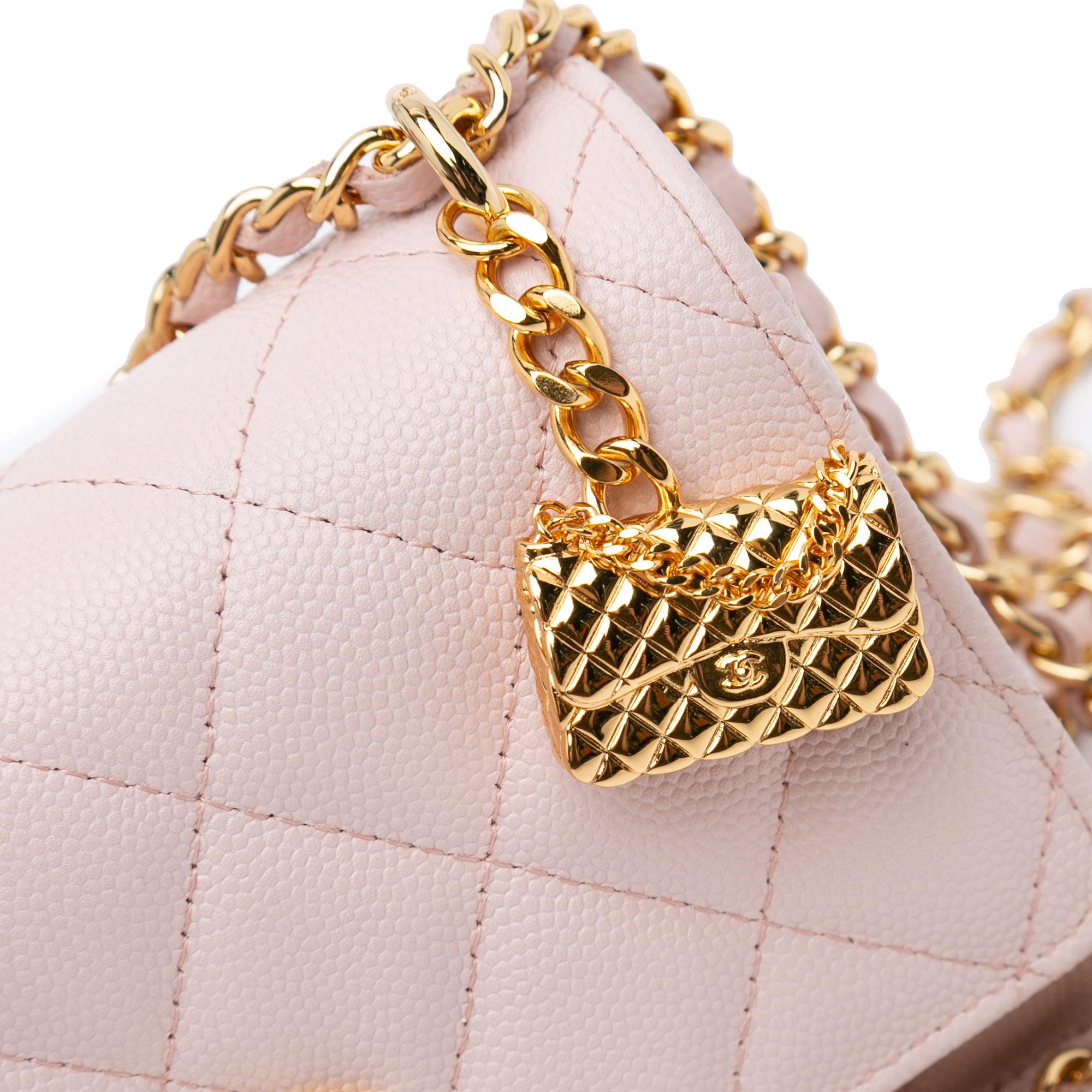 Chanel Caviar Flap Charm Wallet on Chain (SHG-4u15E1)